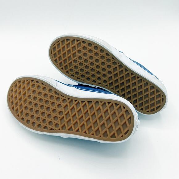 Van’s Atwood Velcro Canvas Shoes Navy Blue White Youth 2 - Picture 4 of 8